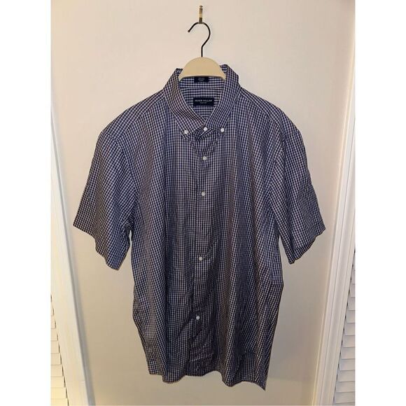 Men's Peter Millar Multicolor Striped Print Button-Down Shirt XL 100% Cotton - Picture 1 of 4